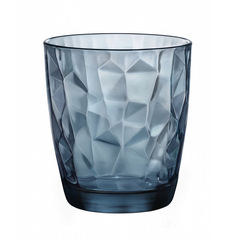 Ποτήρι Γυάλινο Water 300ml Ø8,4xH9,3cm Ocean Blue Diamond Bormioli Rocco 00.10173 - 