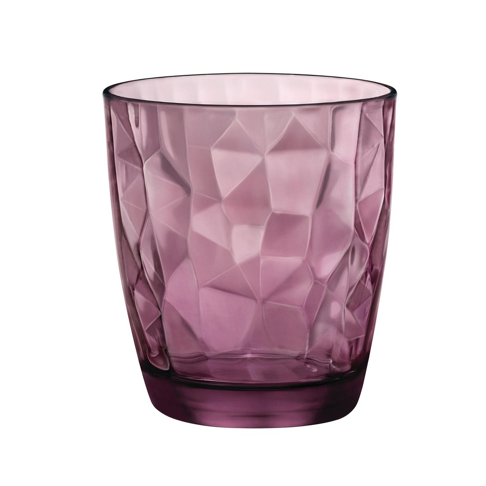Ποτήρι Γυάλινο Water 300ml Ø8,4xH9,3cm Rock Purple Diamond Bormioli Rocco 00.10174 - 