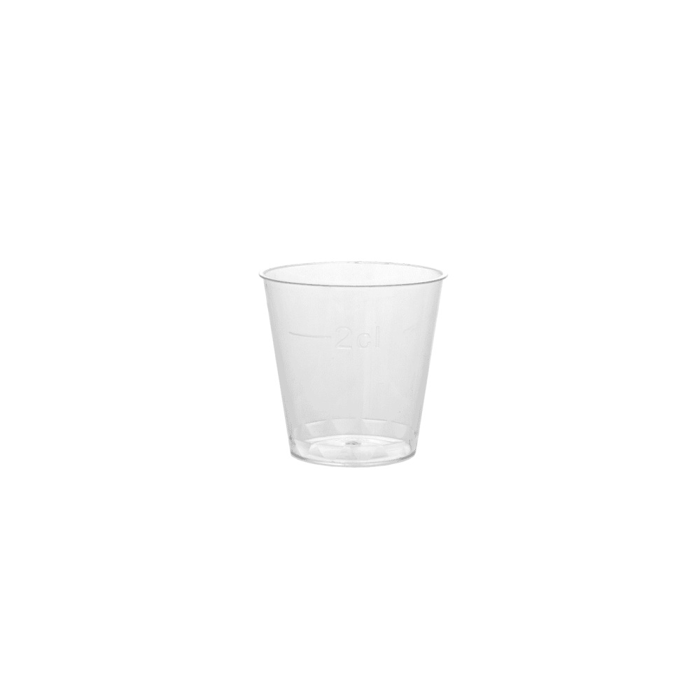 Ποτήρι Πλαστικό Διάφανο 20ml Σφηνάκι PS Crystal 50τεμάχια Tefaco 014794 - 
