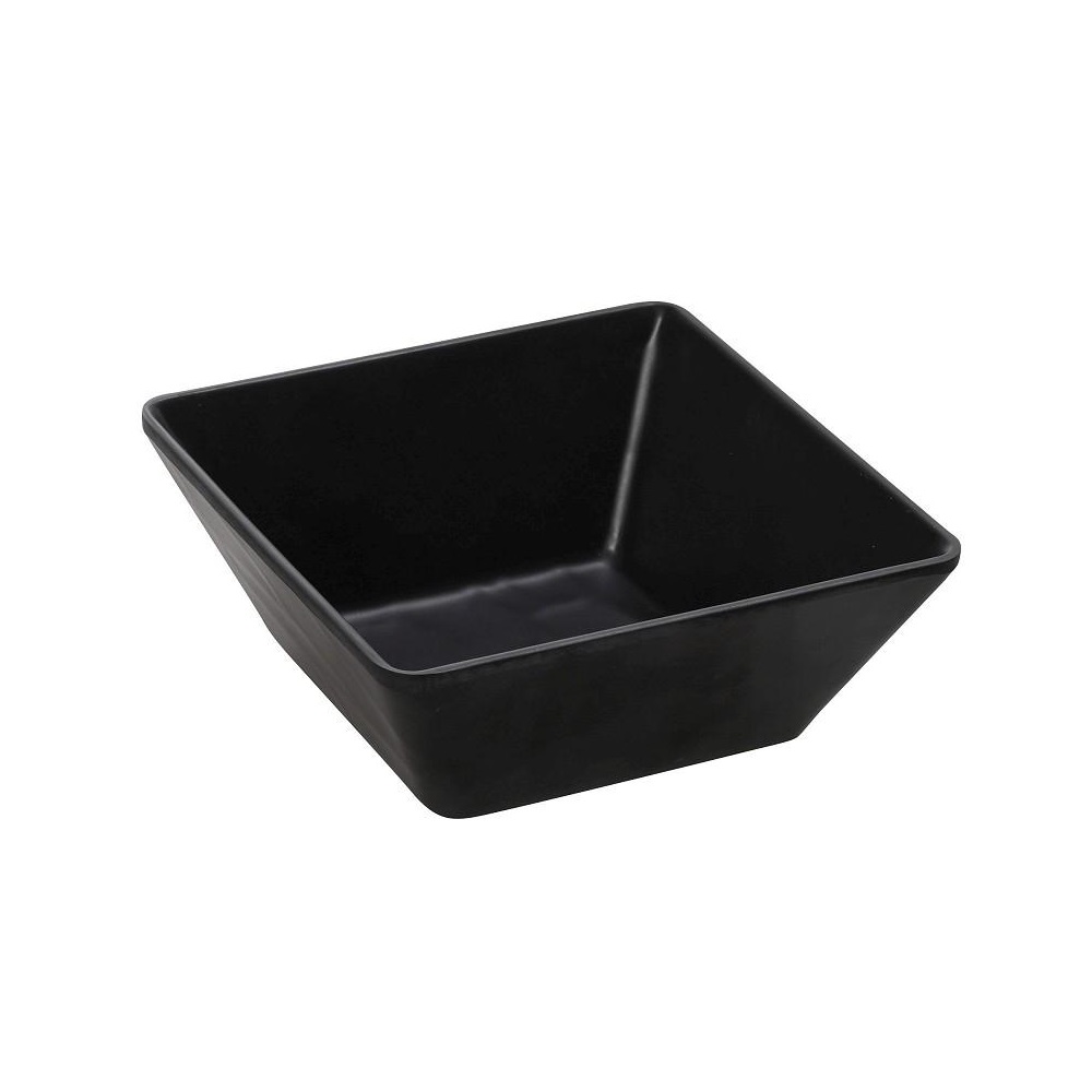 Μπολ Μελαμίνης Τετράγωνο Μαύρο 18x18xH7cm Wavy Melamine Tria MLB2107 - 