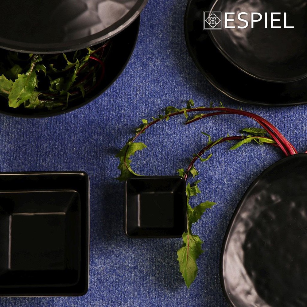 Μπολ Μελαμίνης Τετράγωνο Μαύρο 18x18xH7cm Wavy Melamine Tria MLB2107 - 3