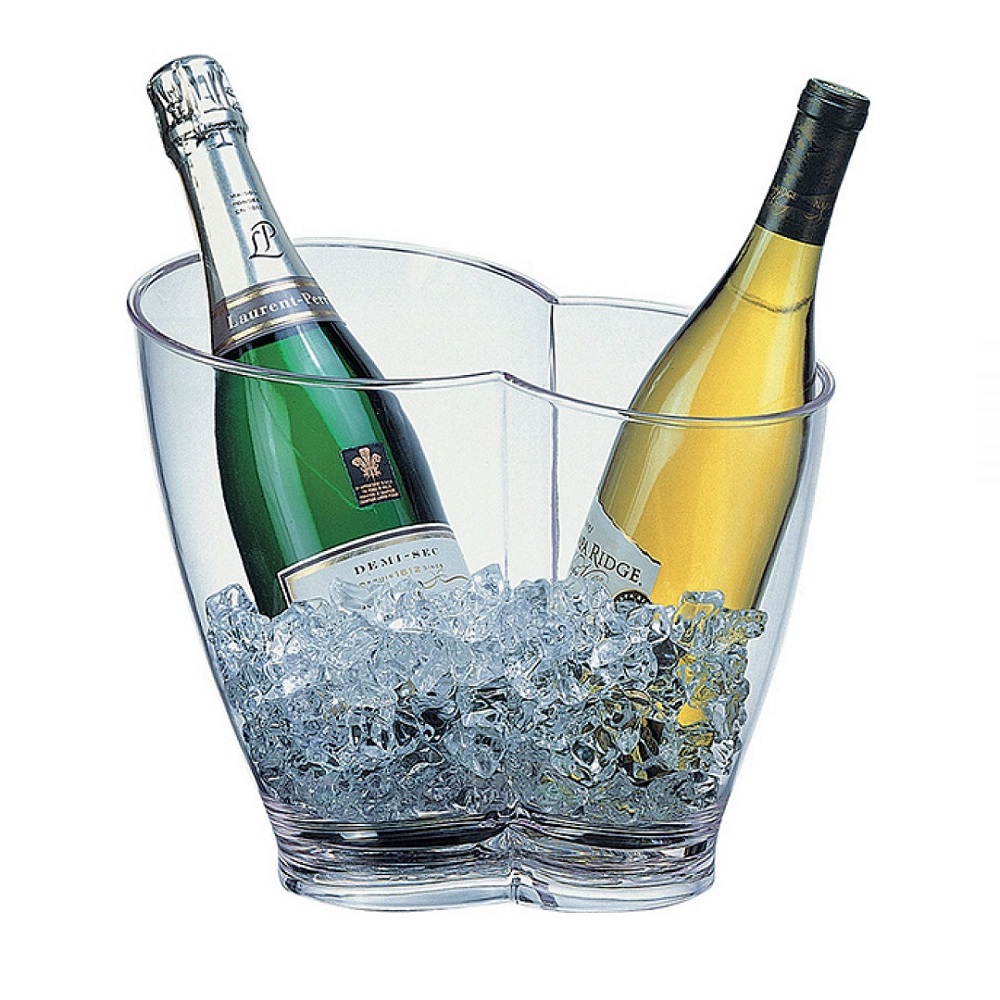 Σαμπανιέρα 2 Μπουκαλιών Διάφανη Ακρυλική 4Lt 30,7x21,3xH26cm Basket APS Bar Supply 27.36056 - 3