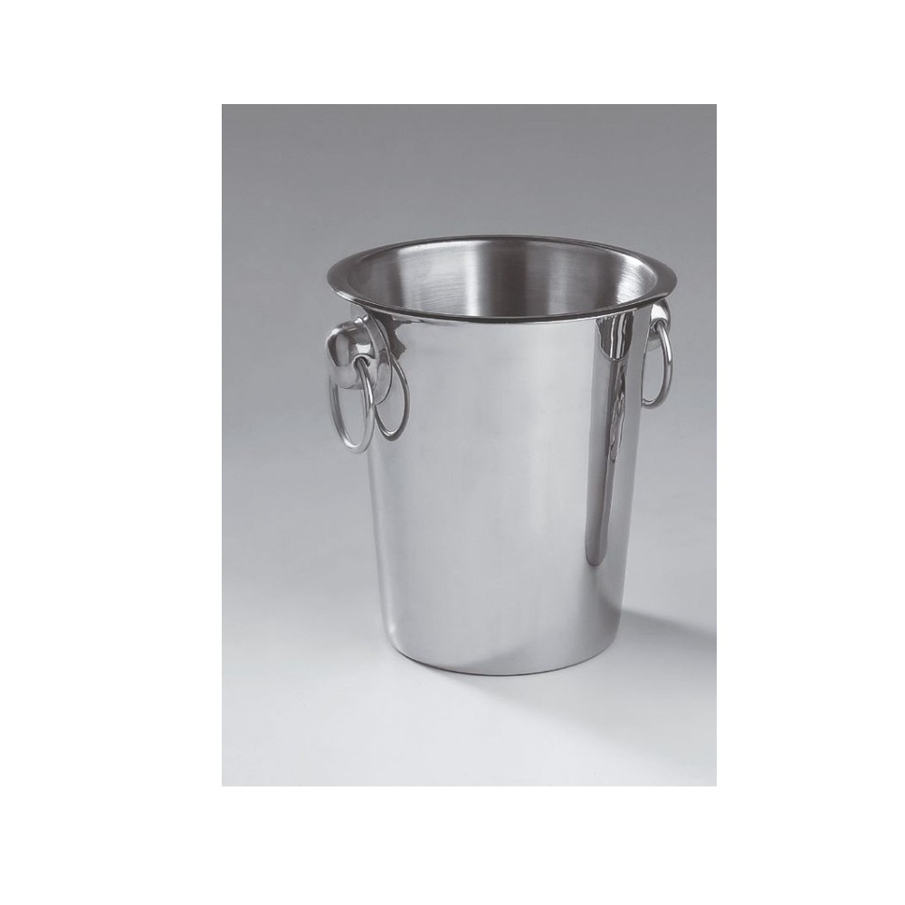 Κουβαδάκι Πάγου Ανοξείδωτο Ατσάλι 14x14cm με Κρίκους GTSA 53-202 - 