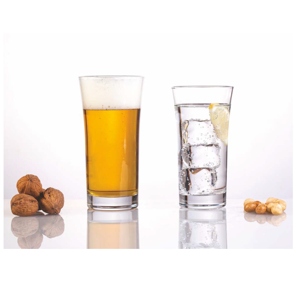 Ποτήρι Μπίρας Γυάλινο Διάφανο 375ml Ø8xH15,2cm Hermes Uniglass 92520 - 2