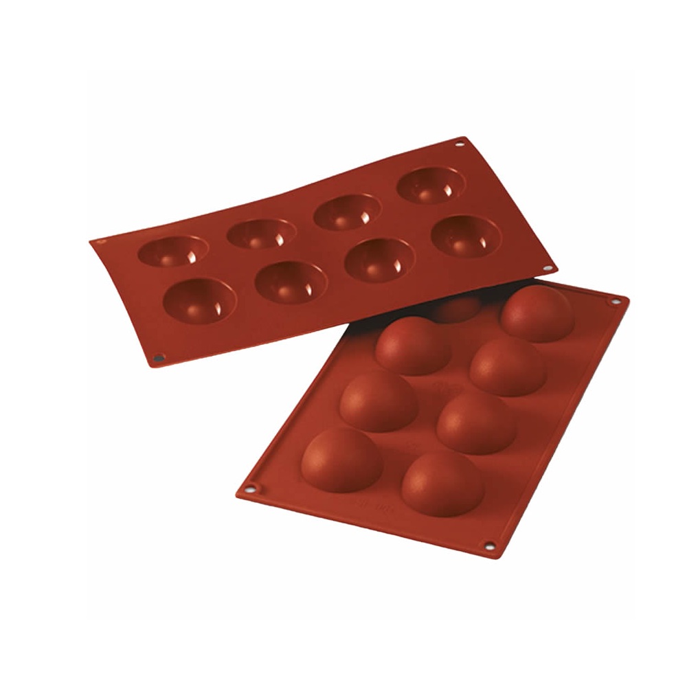 Φόρμα Σιλικόνης Ημισφαίριο Ø50mm 8x30ml 240ml Συνολική Silikomart SF004 20.004.00.0060 - 