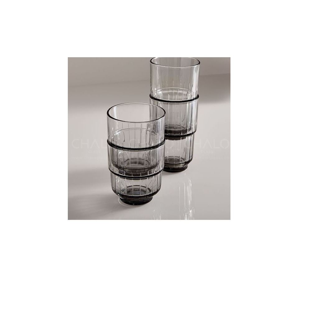 Ποτήρι Γυάλινο Γκρί D.O.F. 355ml Ø9,6xH11cm LinQ ONIS 40.00103 - 2