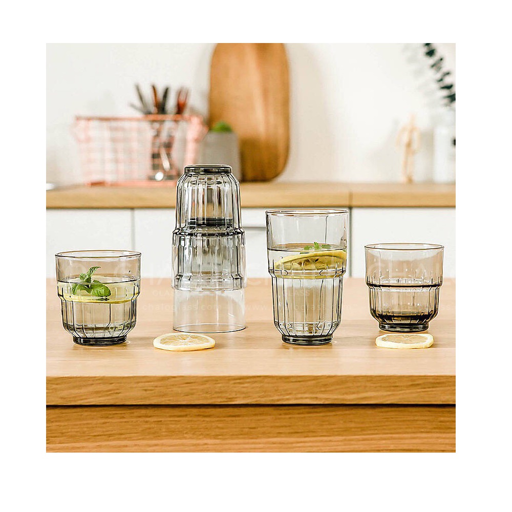 Ποτήρι Γυάλινο Γκρί D.O.F. 355ml Ø9,6xH11cm LinQ ONIS 40.00103 - 3