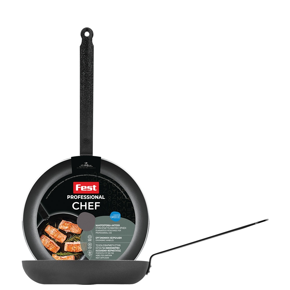 Τηγάνι Αντικολλητικό Αλουμινίου Γκρι Ø26cm PROFESSIONAL CHEF Fest 0061823 - 