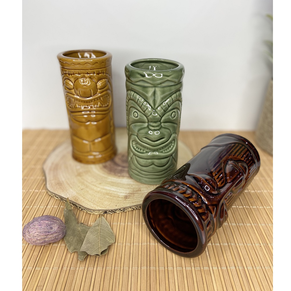 Σετ 3 Ποτήρια Κεραμικά Cocktail 250ml Ø6,7xH14,2cm Tiki APS Bar Supply 28.00144 - 3