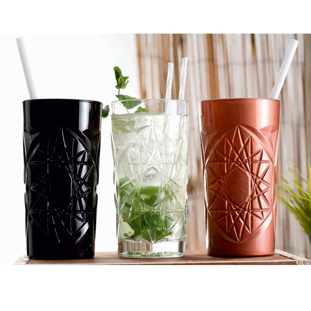 Ποτήρι Νερού Γυάλινο Μαύρο Ματ 450ml Ø8,3xH15,6cm Funky Uniglass 51510CF008 - 2