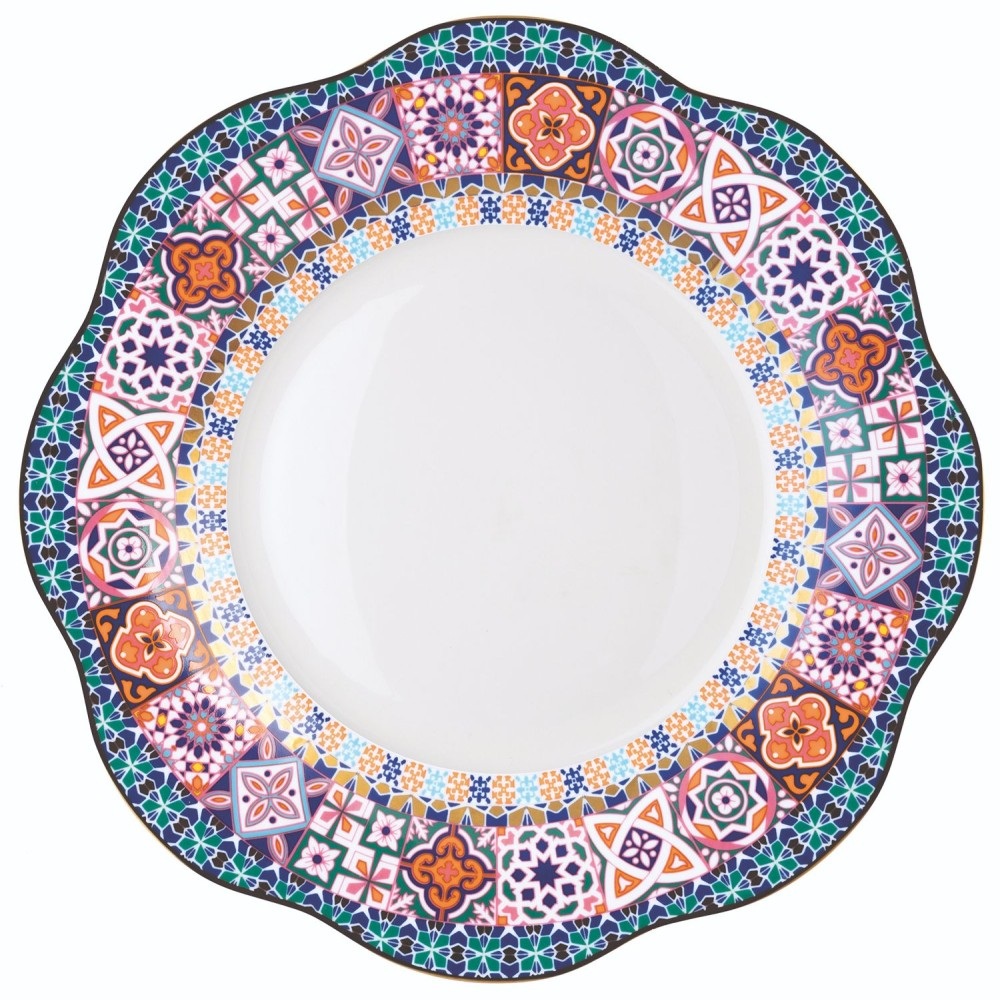 Πιάτο Ρηχό Bone China 20,5cm Anemone Le Coq Ιταλίας 67-ANE2205 - 