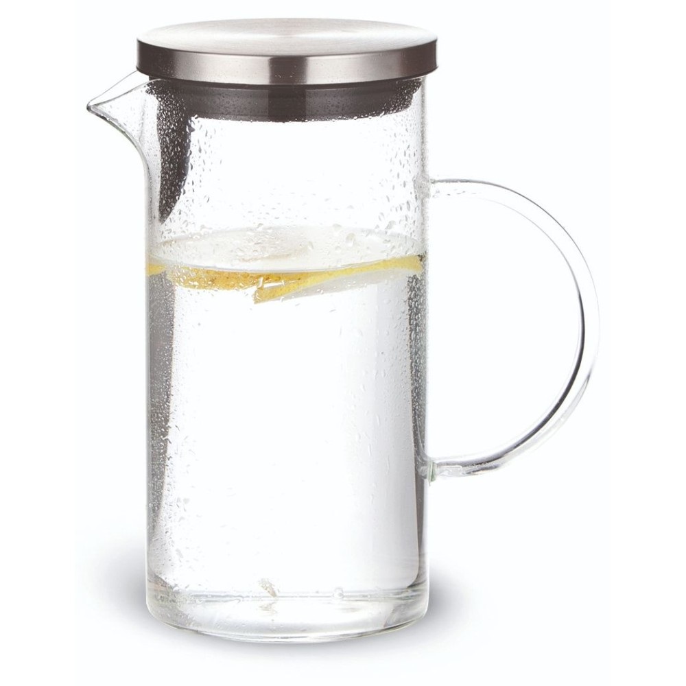 Κανάτα Σερβιρίσματος Borosilicate 1Lt Με Καπάκι Inox Φ10xH18cm GTSA 46-5810 - 
