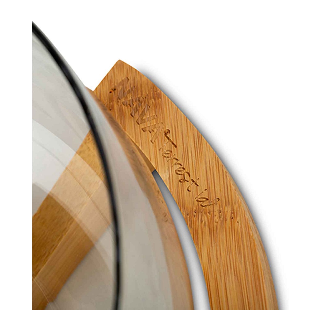 Σαλατιέρα Γυάλινη 4,2Lt Φ24xH14cm Με Bamboo Βάση & 2 Κουτάλες Terrestrial Nava 10-107-013 - 2
