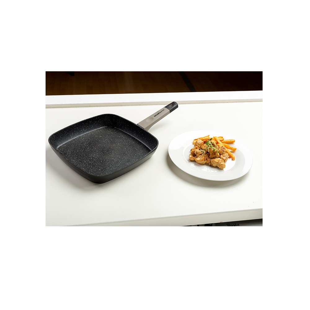 Τηγάνι Τετράγωνο Αλουμινίου Αντικολλητικό Stone 28cm Funtzio NAVA 10-195-003 - 5