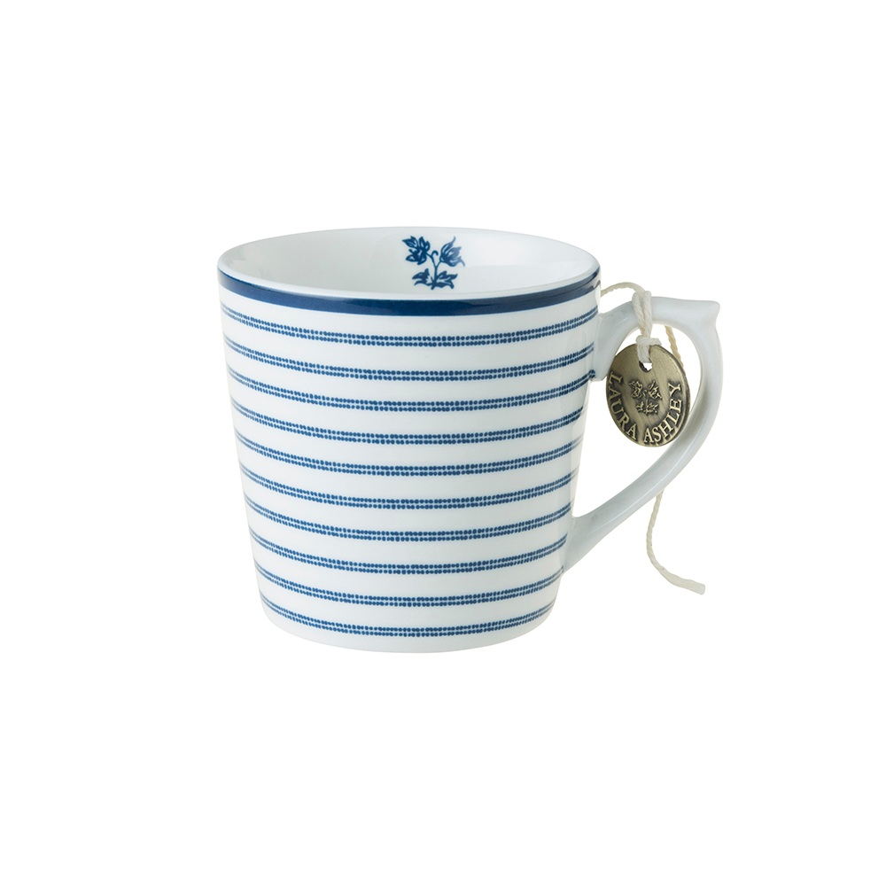 Κούπα Πορσελάνης New Bone China 22 cl 10,6×8×7,5 εκ. Laura Ashley Blueprint Candy Stripe LA178246 - 