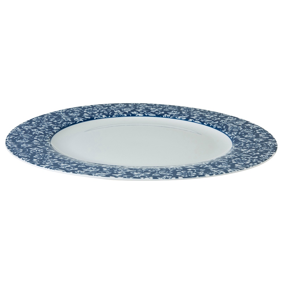 Πιάτο Ρηχό Πορσελάνης Στρογγυλό Φ26cm Άσπρο-Μπλε Sweet Alyssum Blueprint Laura Ashley LA178264 - 2
