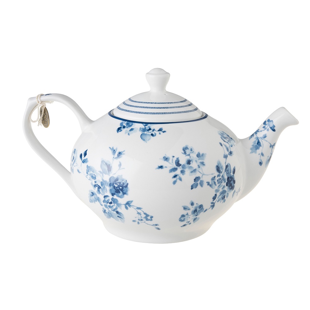 Τσαγιέρα Πορσελάνης 1,6Lt 26,3x16xH17cm Λευκή – Μπλε China Rose Blueprint Laura Ashley LA178673 - 