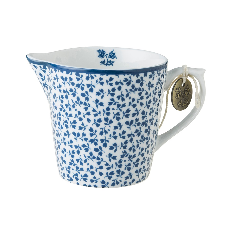 Γαλατιέρα Πορσελάνης 250ml Φ8xH11,8cm Λευκή – Μπλε Floris Blueprint Laura Ashley LA178681 - 