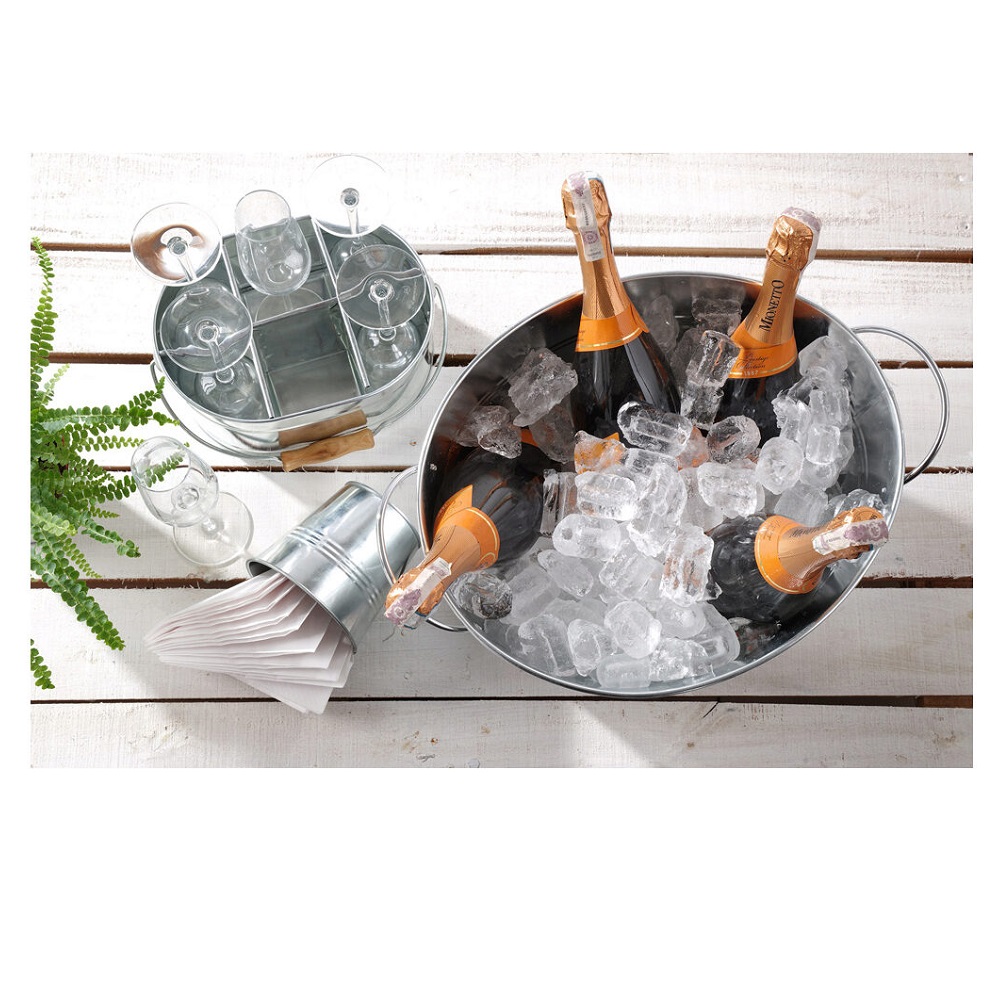 Σαμπανιέρα Party Tub Γαλβανιζέ 40x33xH22cm 425992 Hendi 30.41577 - 3