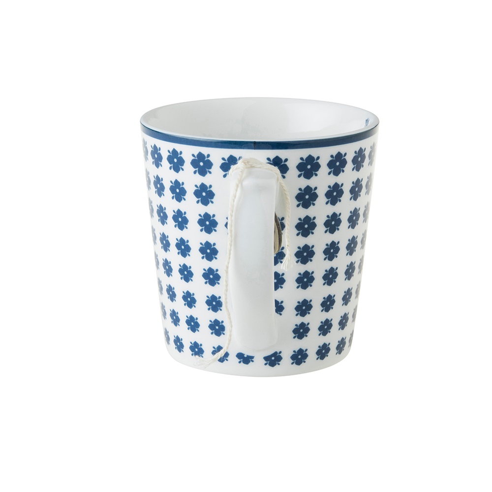 Κούπα Πορσελάνης 320ml 12x8,8xH8,9cm Λευκή – Μπλε Humple Daisy Blueprint Laura Ashley LA178237 - 3