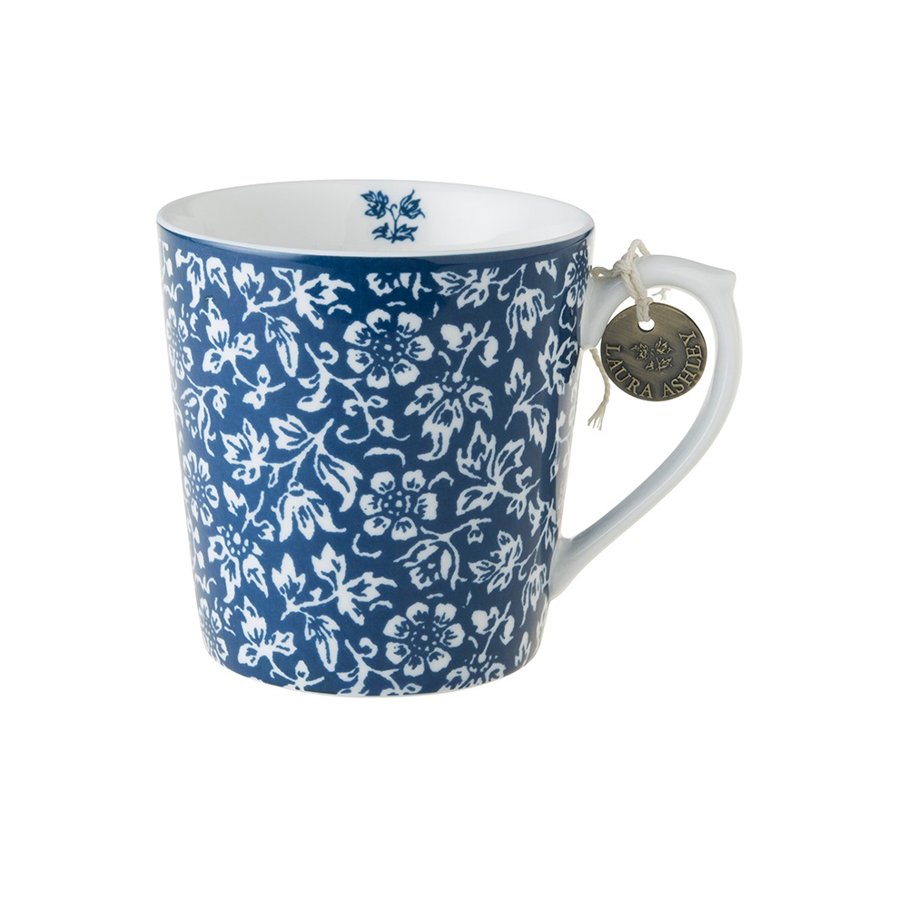 Κούπα Πορσελάνης 320ml 12x8,8xH8,9cm Λευκή – Μπλε Sweet Alyssum Blueprint Laura Ashley LA178238 - 