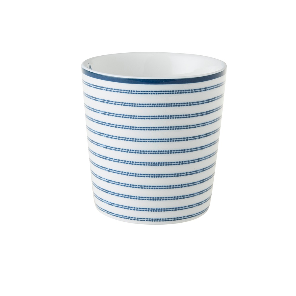 Κούπα Πορσελάνης 320ml 12x8,8xH8,9cm Λευκή – Μπλε Candy Stripe Blueprint Laura Ashley LA178240 - 2