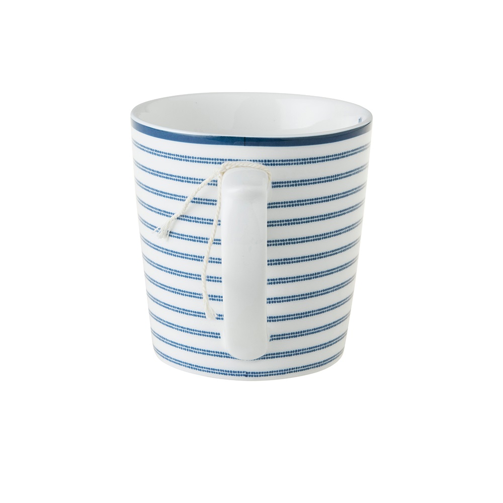 Κούπα Πορσελάνης 320ml 12x8,8xH8,9cm Λευκή – Μπλε Candy Stripe Blueprint Laura Ashley LA178240 - 3
