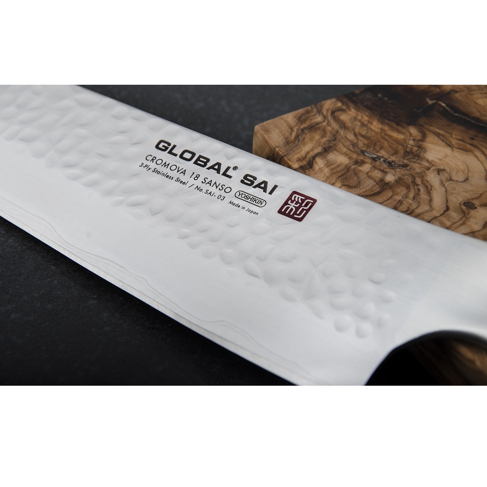 Μαχαίρι Santoku 19cm – Premium Κοπή με Ιαπωνική Τεχνοτροπία Global SAI-03 - 3