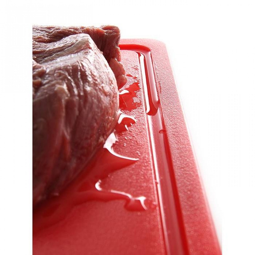 Δίσκος Κοπής HACCP Κόκκινος Με Αυλάκι Πολυαιθυλένιο 53x32,5x1,5cm 826010 Hendi 30.40235 - 2