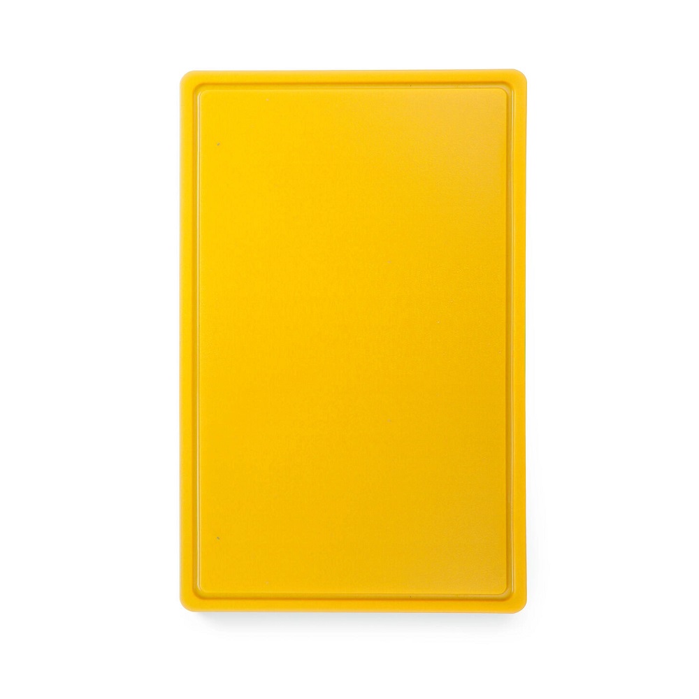 Δίσκος Κοπής HACCP Κίτρινος Με Αυλάκι Πολυαιθυλένιο 53x32,5x1,5cm 826058 Hendi 30.40238 - 