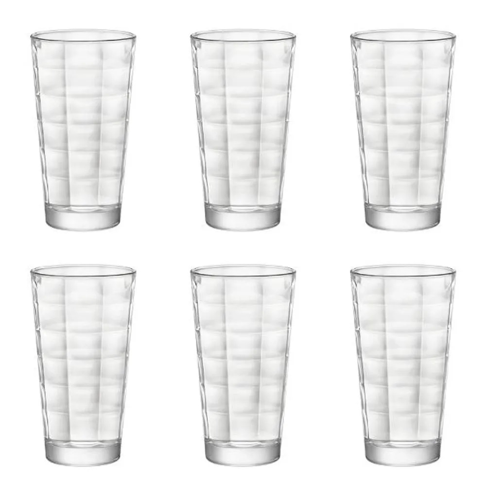 Ποτήρια Γυάλινα Longdrink 370ml Ø7,8xH14,3cm Σετ 6 τμχ Cube Bormioli Rocco 00.10196 - 2