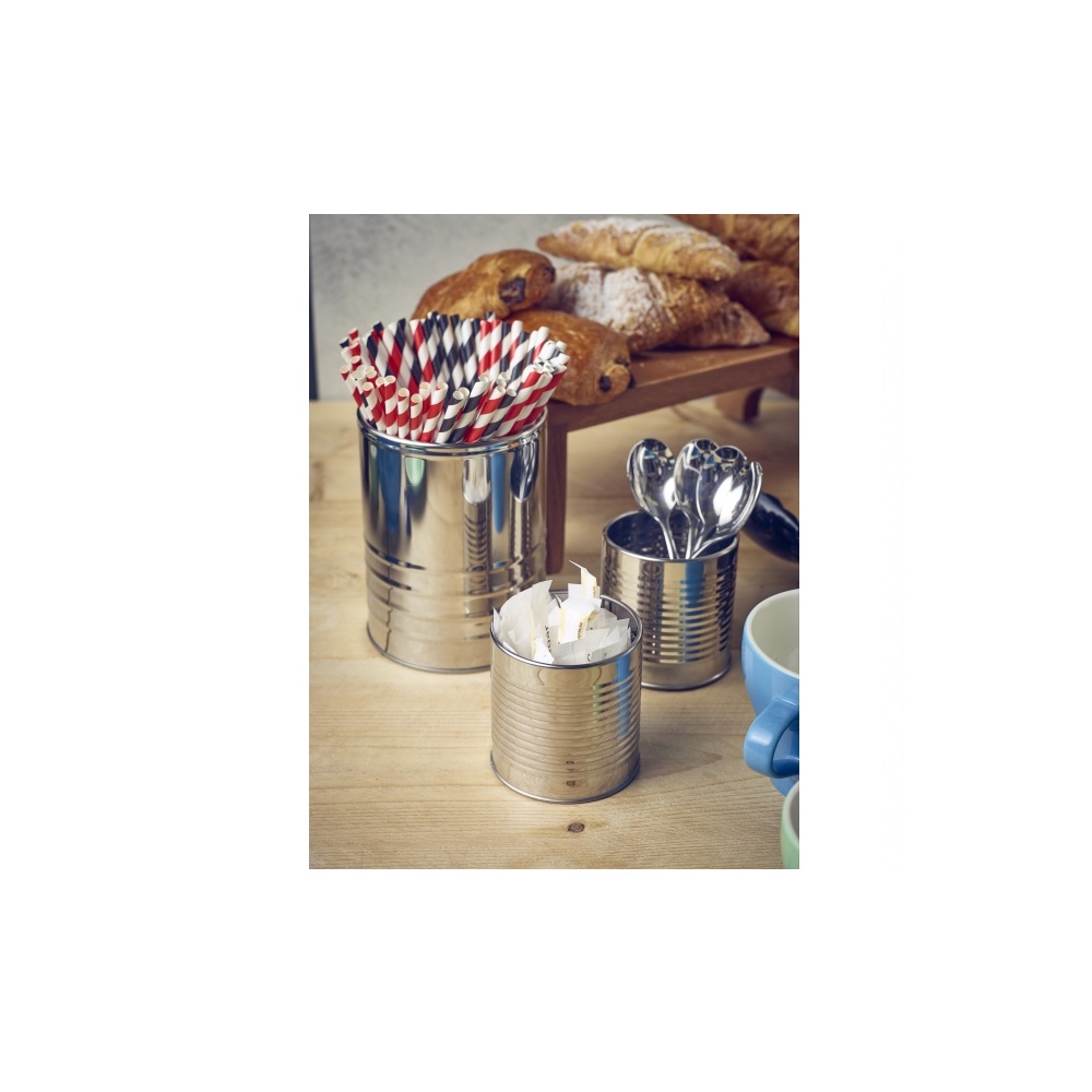 Δοχείο - Κονσέρβα Σερβιρίσματος Ανοξείδωτο 340ml Ø8xH8cm Genware 34.60257 - 2