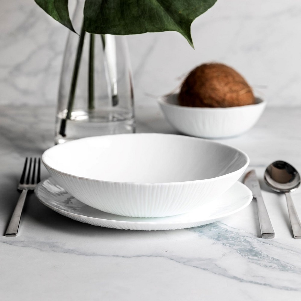 Πιάτο Ρηχό Οπαλίνα Λευκό Φ21xH1,8cm Coconut Bormioli Rocco 00.52351 - 3