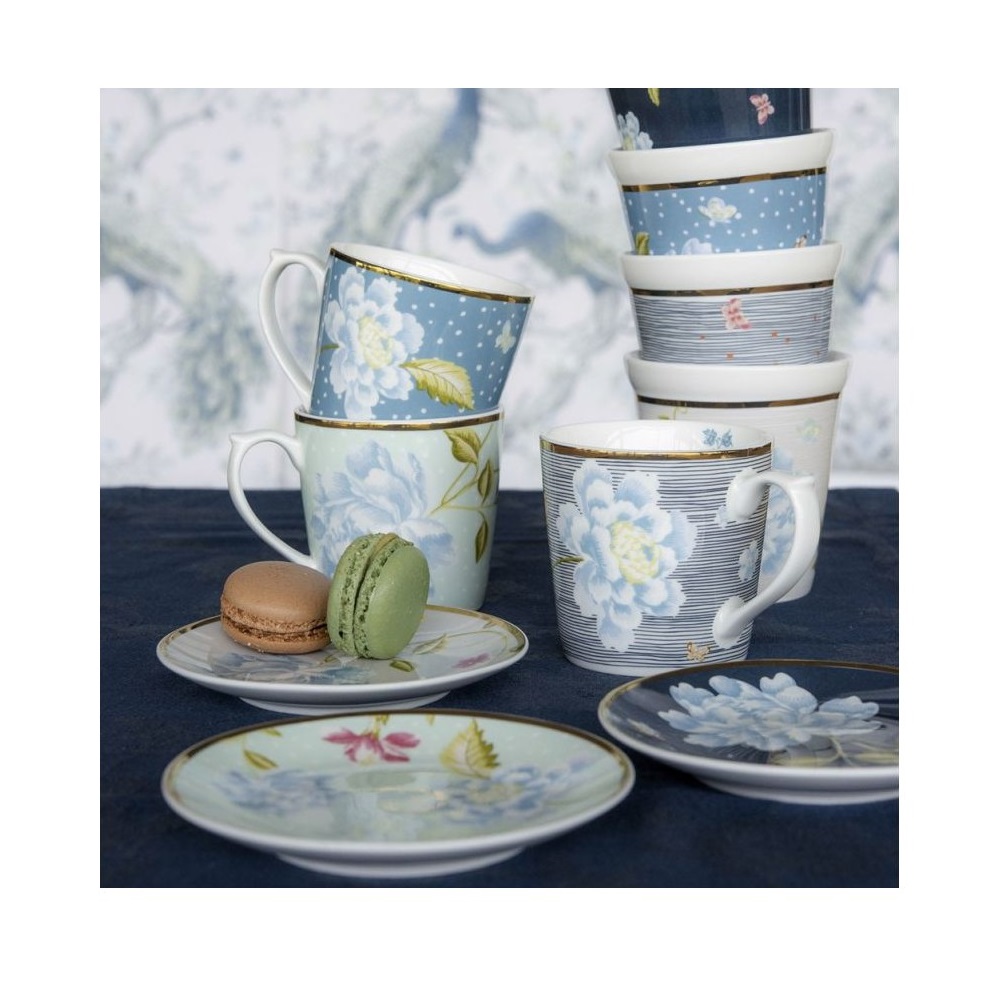 Κούπα Χωρίς Χεράκι Πορσελάνης 270ml Midnight Pinstripe Uni Heritage Laura Ashley LA180426 - 3