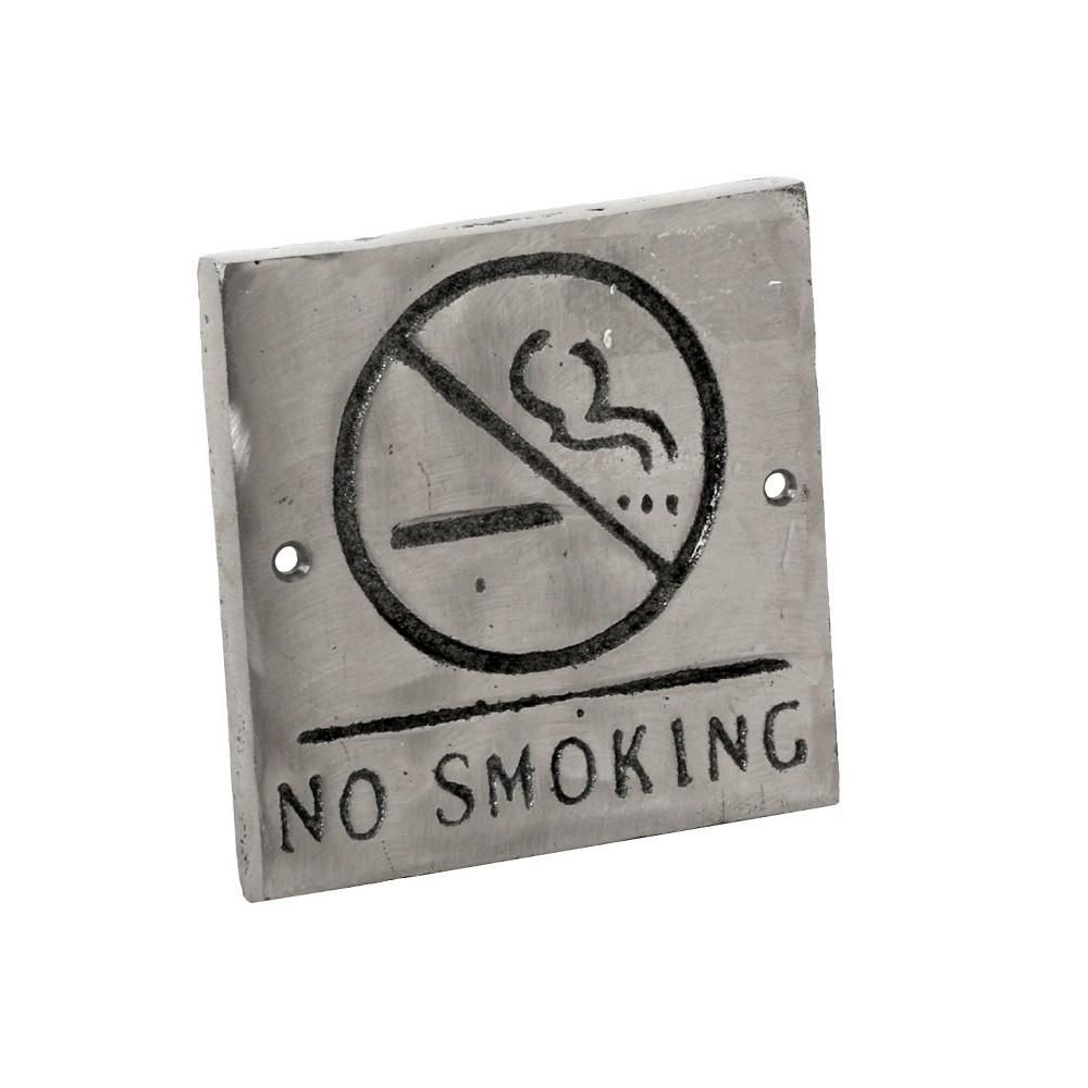 Ταμπελάκι “No Smoking” Γκρι 13,5x13,5x0,9cm ESPIEL KLI226K6