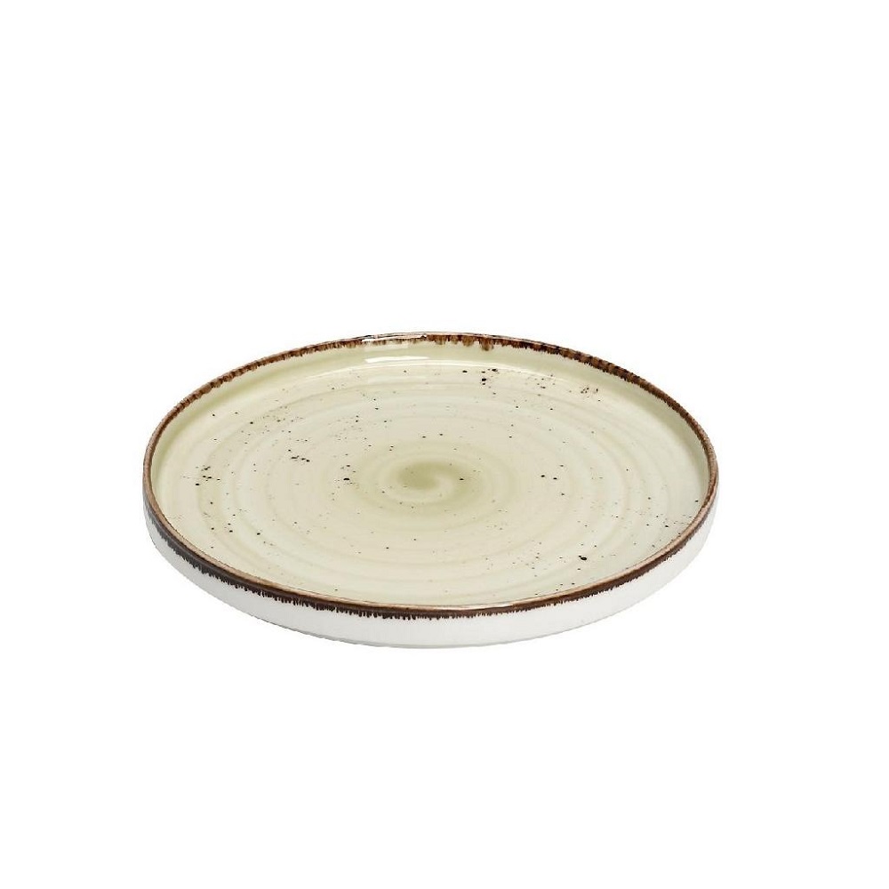 Πιάτο Ρηχό Step Πορσελάνης Φ21xH2,5cm Terra Green Espiel TLH132K6 - 