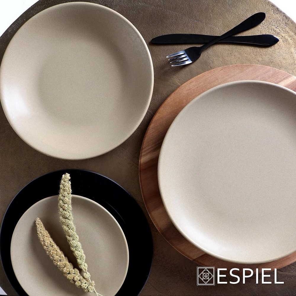 Πιάτο Ρηχό Φρούτου Πορσελάνης Μπεζ Φ19xH2cm Terra Matt Cream Espiel TLP103K6 - 2