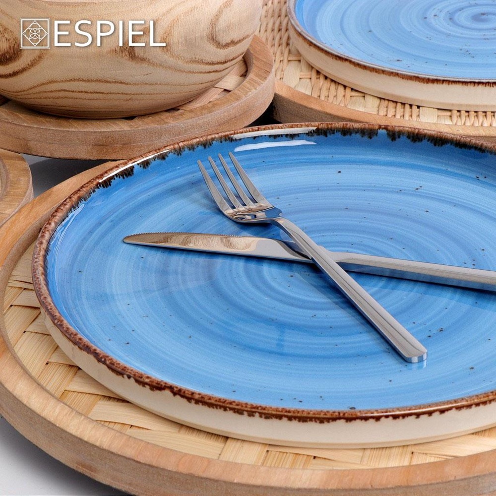 Πιάτο Ρηχό Πορσελάνης Nordic/Step 30εκ – Terra Blue Espiel TLF130 - 5