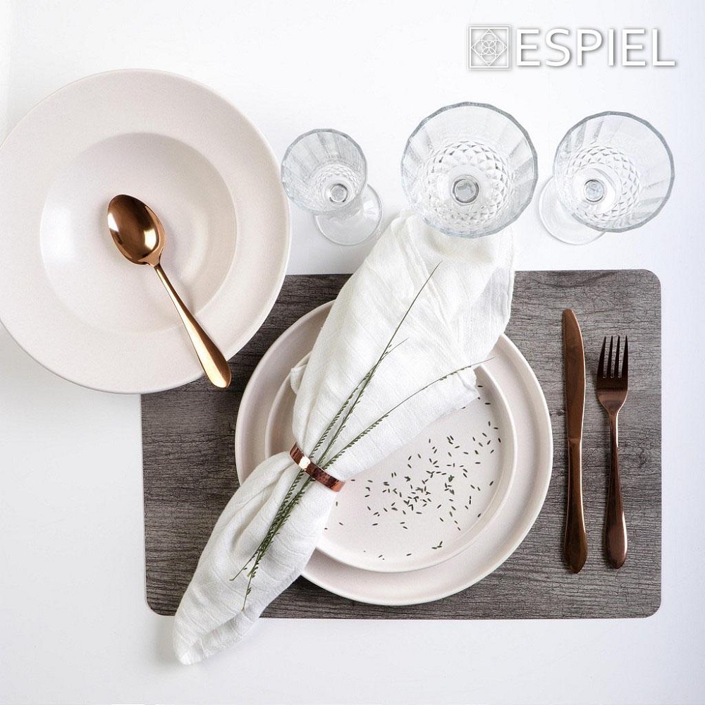 Πιάτο Ρηχό Step Πορσελάνης Φ26xH1,5cm Terra Matt Cream Espiel TLP131K6 - 4