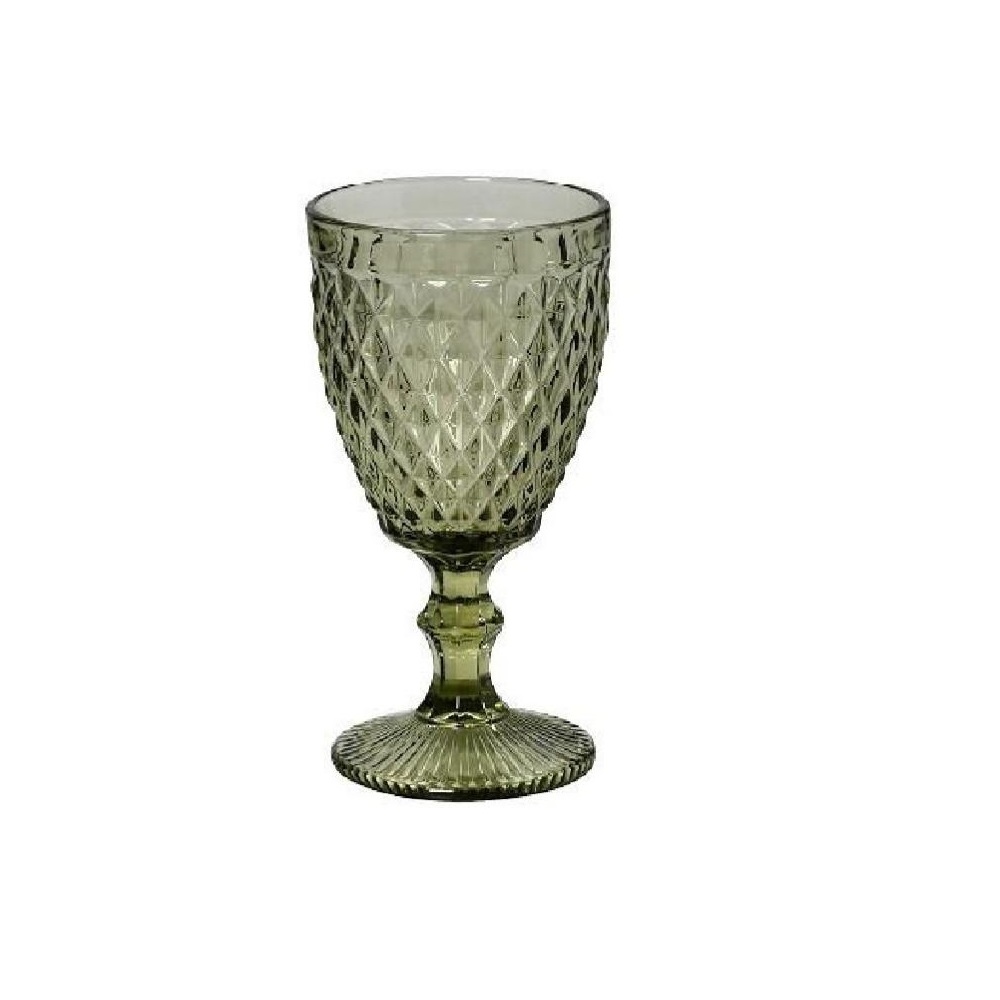 Ποτήρι Γυάλινο Κρασιού Πράσινο 200ml Φ8,3xH15,5cm Tristar Espiel TIR101 - 1