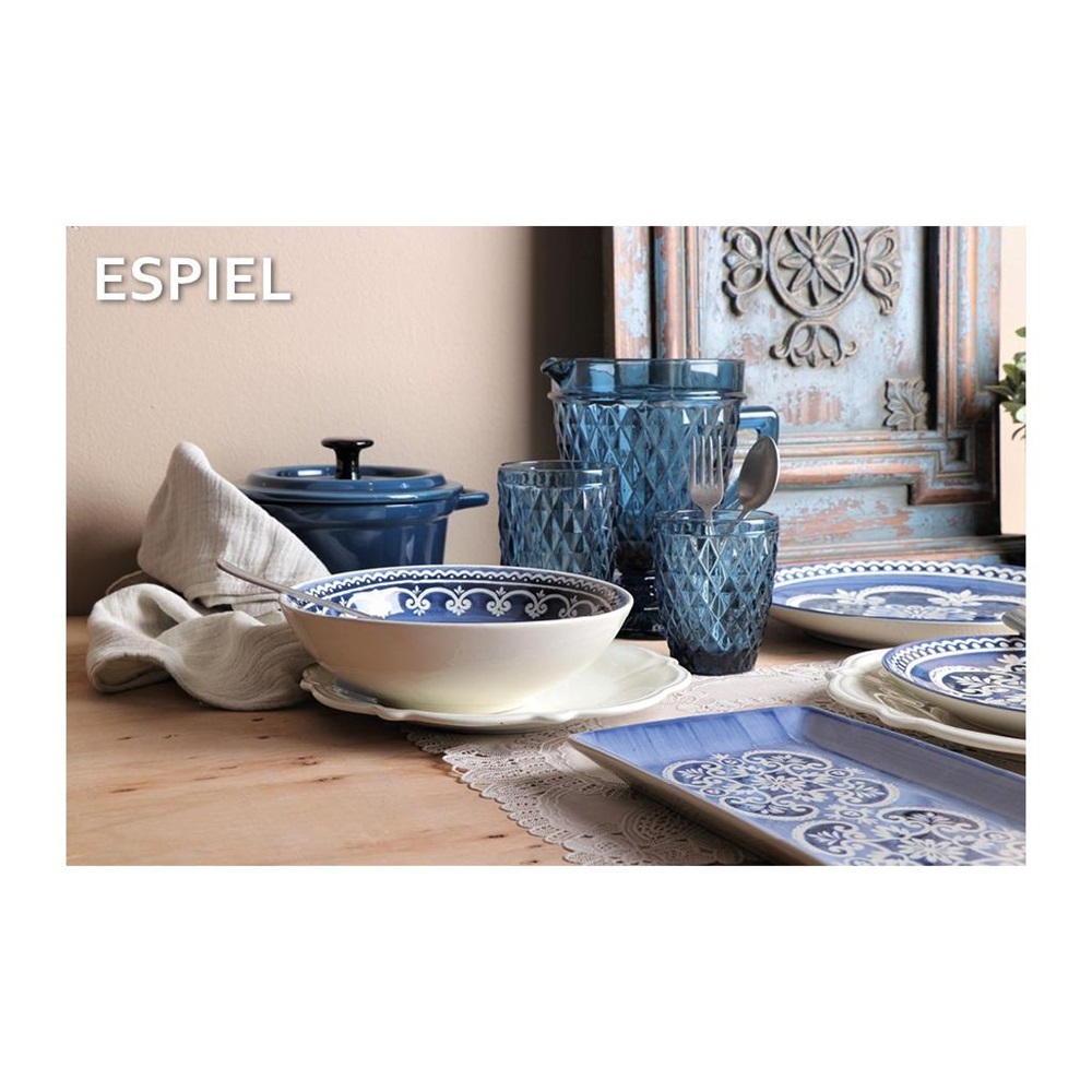 Ποτήρι Γυάλινο Long Drink Μπλε 340ml Φ12,8xH8cm Tristar Espiel TIR108 - 4