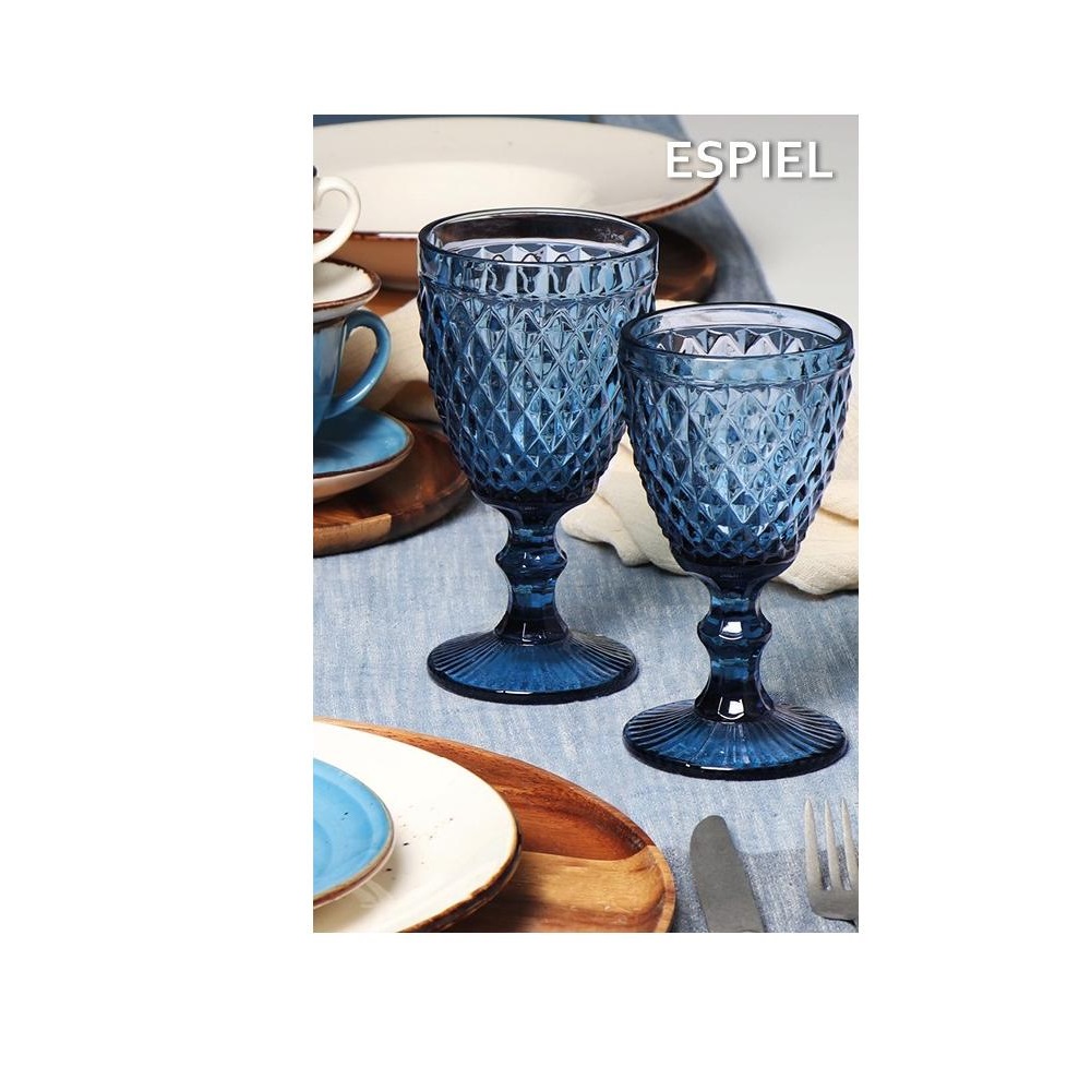Ποτήρι Γυάλινο Whiskey Μπλε 220ml Φ8xH10cm Tristar Espiel TIR111 - 4