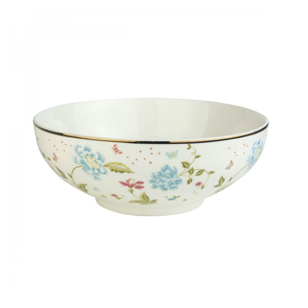 Σαλατιέρα Πορσελάνης 2,7Lt Φ23cm Elveden White 23′ Heritage Laura Ashley LA181230 - 2