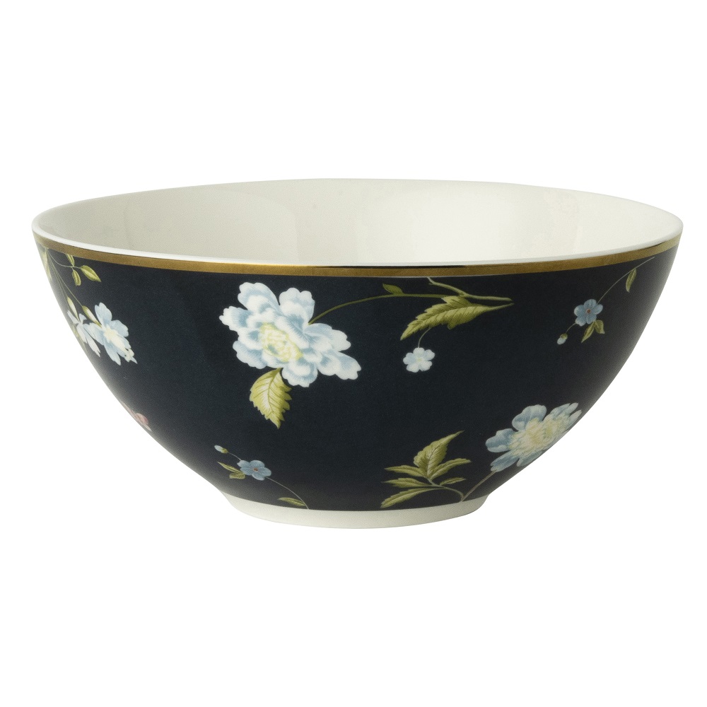 Μπολ Βαθύ Πορσελάνης Στρογγυλό Φ16,4xH7,5cm 800ml Midnight Uni Heritage Laura Ashley LA180471 - 2
