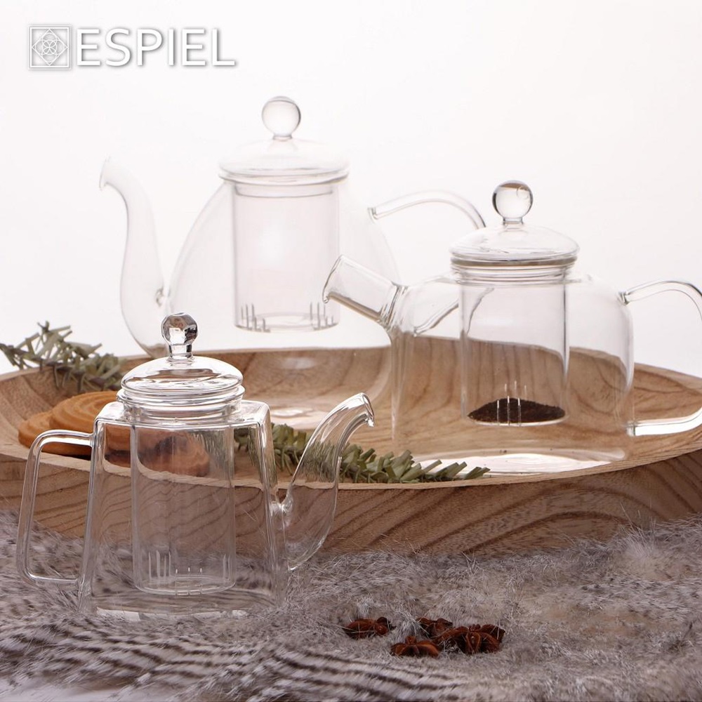Τσαγιέρα Γυάλινη Διάφανη 350ml 15,5x9xH13cm - Espiel LOR731 - 3
