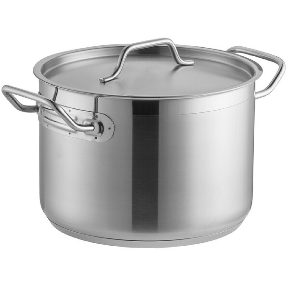 Χύτρα Inox 201 με Καπάκι 24x14cm 6,5lt Κατάλληλη για Επαγωγικές Εστίες GTSA 56-22414 - 