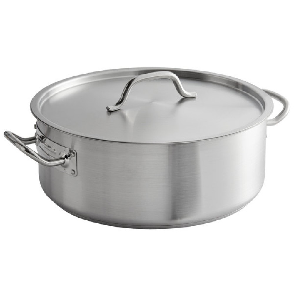 Κατσαρόλα Πλασωτέ 14Lt Induction Φ36xH14cm Ασημί Ανοξείδωτη201 Με Καπάκι GTSA 56-33614