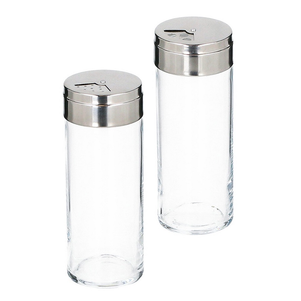Δοχεία Μπαχαρικών Γυάλινα 240ml Φ4,5xH14,8cm Σετ 2 τμχ Basic Pasabahce SP43890 - 