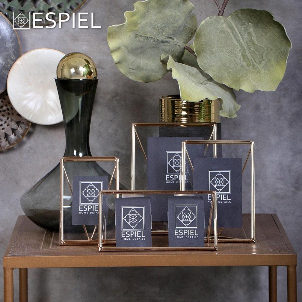 Κορνίζα Μεταλλική 10x15cm Χρυσή 10x1,5xH15cm Luxe Espiel FAM109 - 3