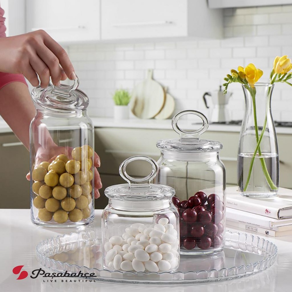 Δοχείο Γυάλινο Με Καπάκι 1130ml Ø8xH17,8cm Kitchen Slim Pasabahce SP96761G1 - 5